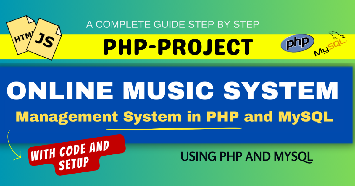 Online Music System Project with Source Code in PHP and MySQL
