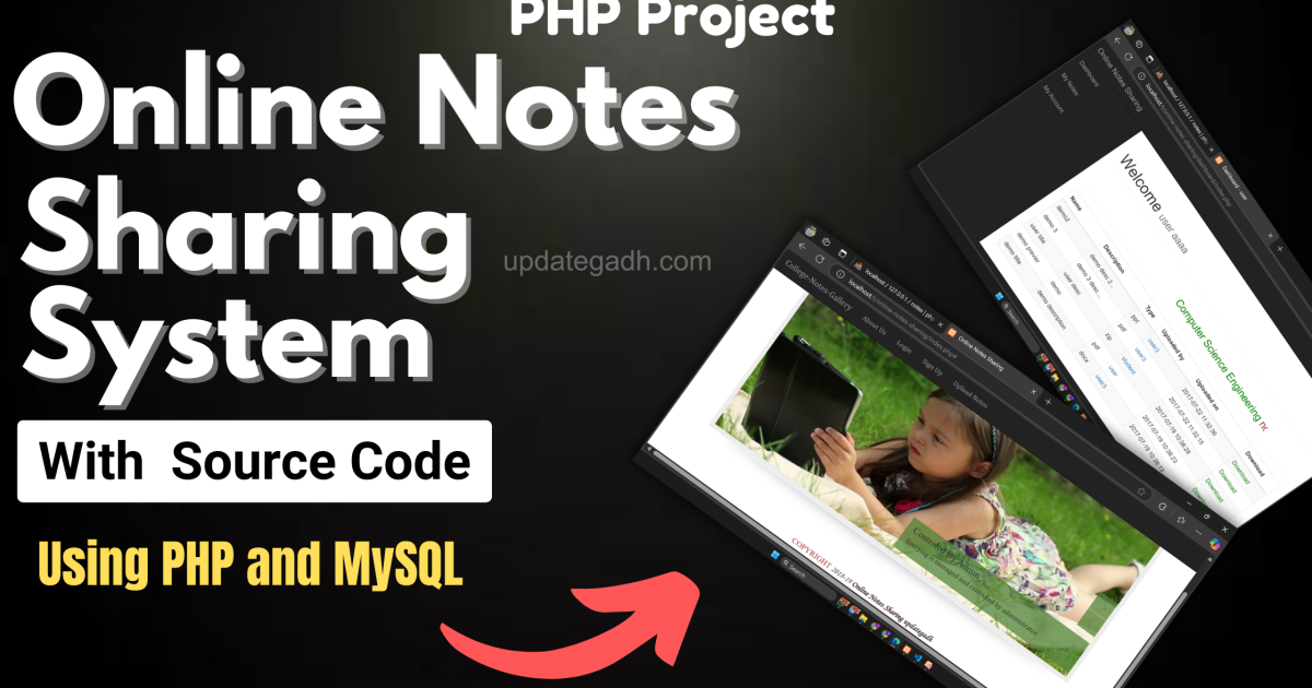 Online Notes Sharing System in PHP & MySQL With Source Code - Online Notes Sharing System in PHP