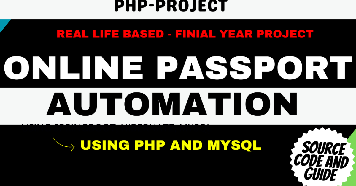 Online Passport Automation System