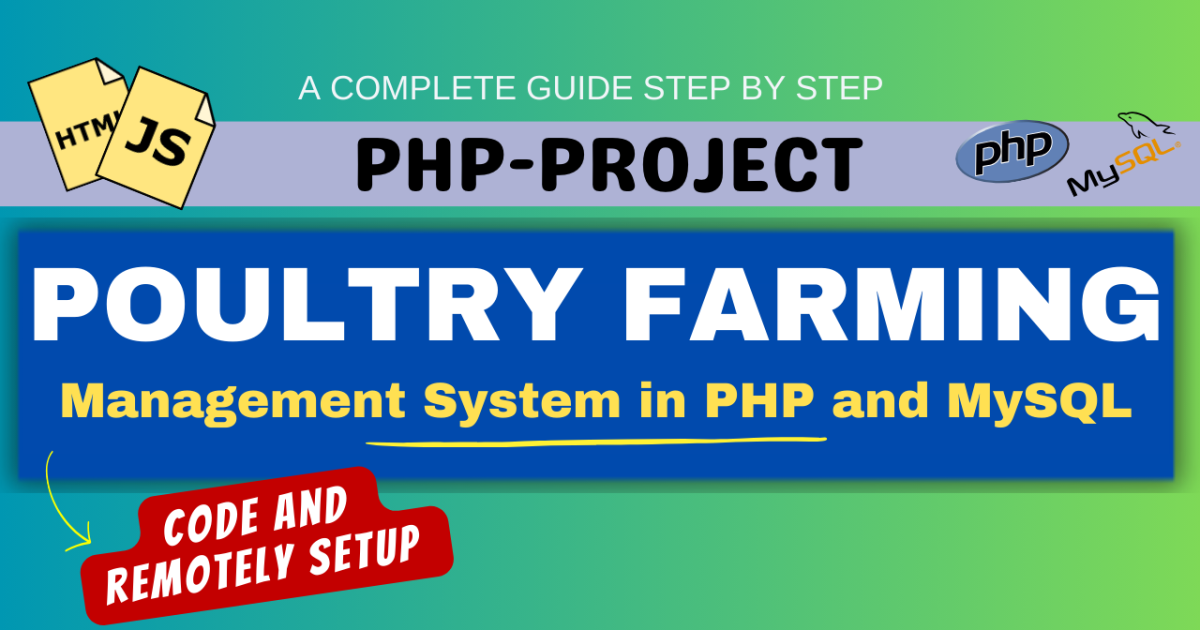Online Poultry Farming Management System in PHP and MySQL