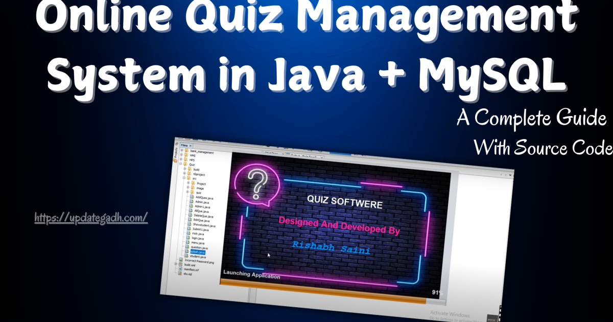 Online Quiz Management System in Java + MySQL - Online Quiz Management System in Java + MySQL
