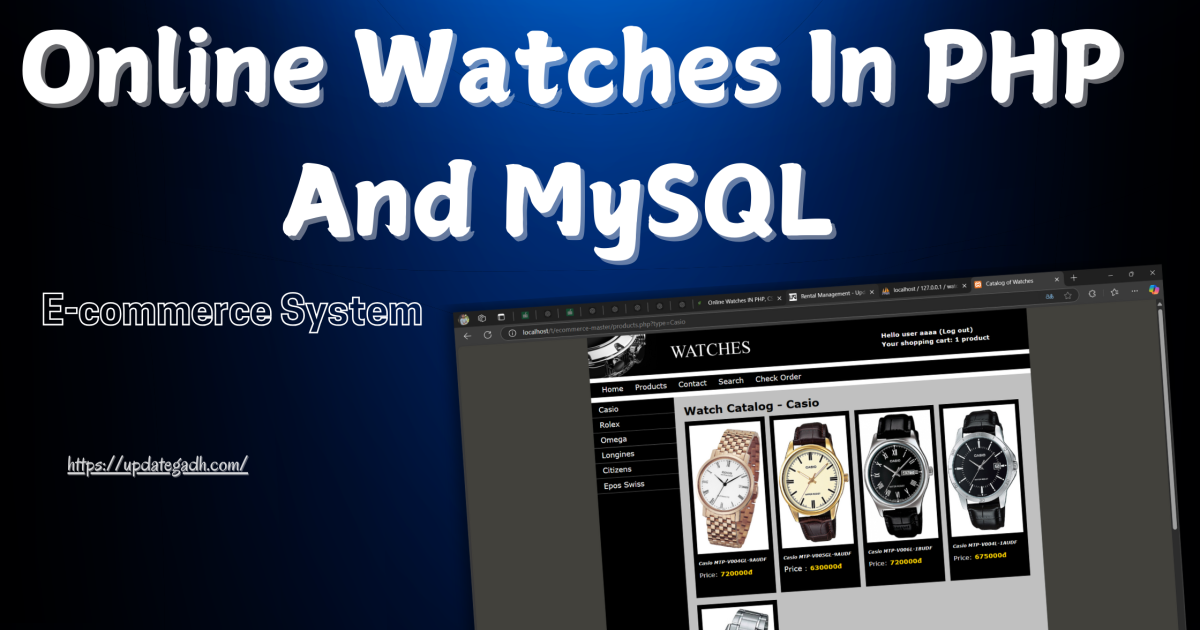 Online Watches In PHP And MySQL E-commerce System - Online Watches In PHP And MySQL E-commerce System