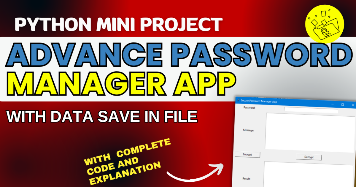 Password Manager App Using Python