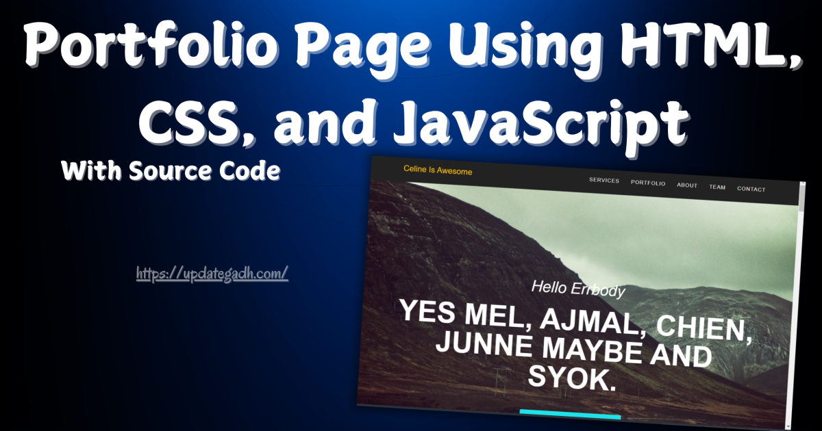 Portfolio Page Using HTML, CSS, and JavaScript - Portfolio Page Using HTML, CSS, and JavaScript