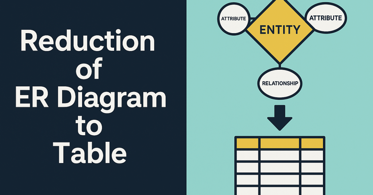 Reduction of ER Diagram to Table