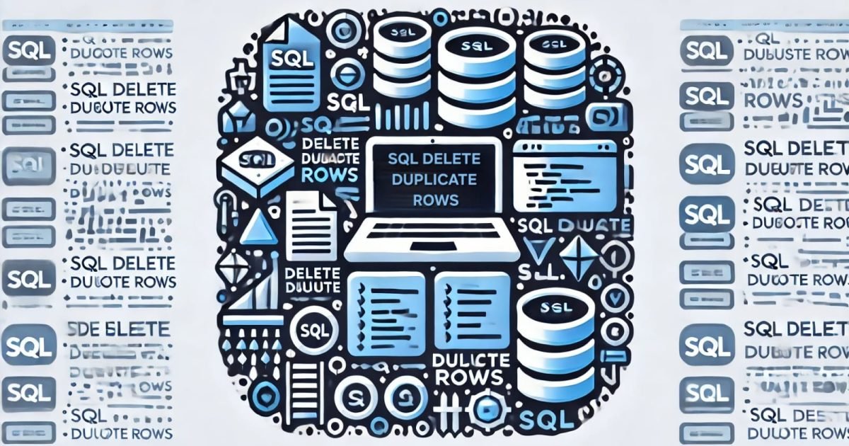 SQL DELETE DUPLICATE ROWS