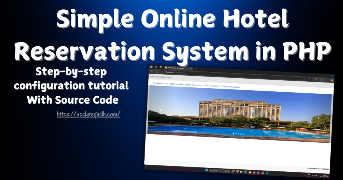 Simple Online Hotel Reservation System in PHP - Simple Online Hotel Reservation System in PHP