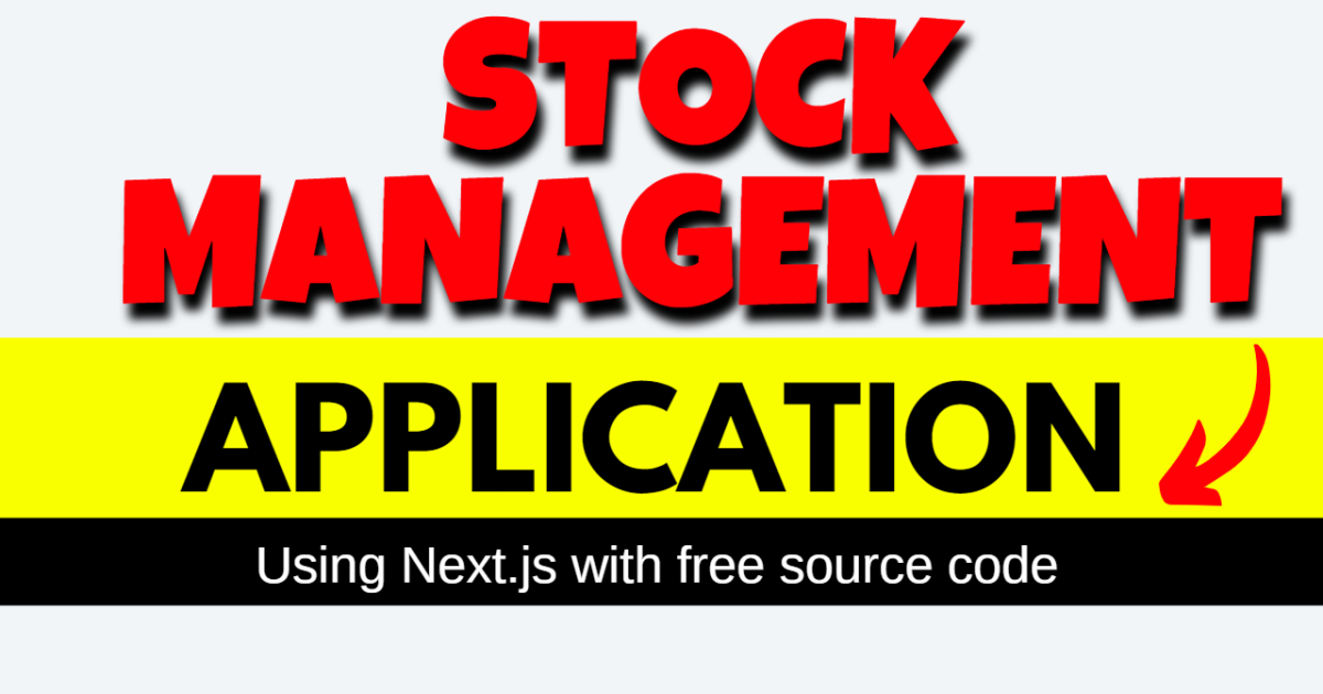 Stock Management System Using Next js