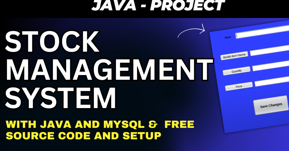 Stock Management System in Java Free Source Code