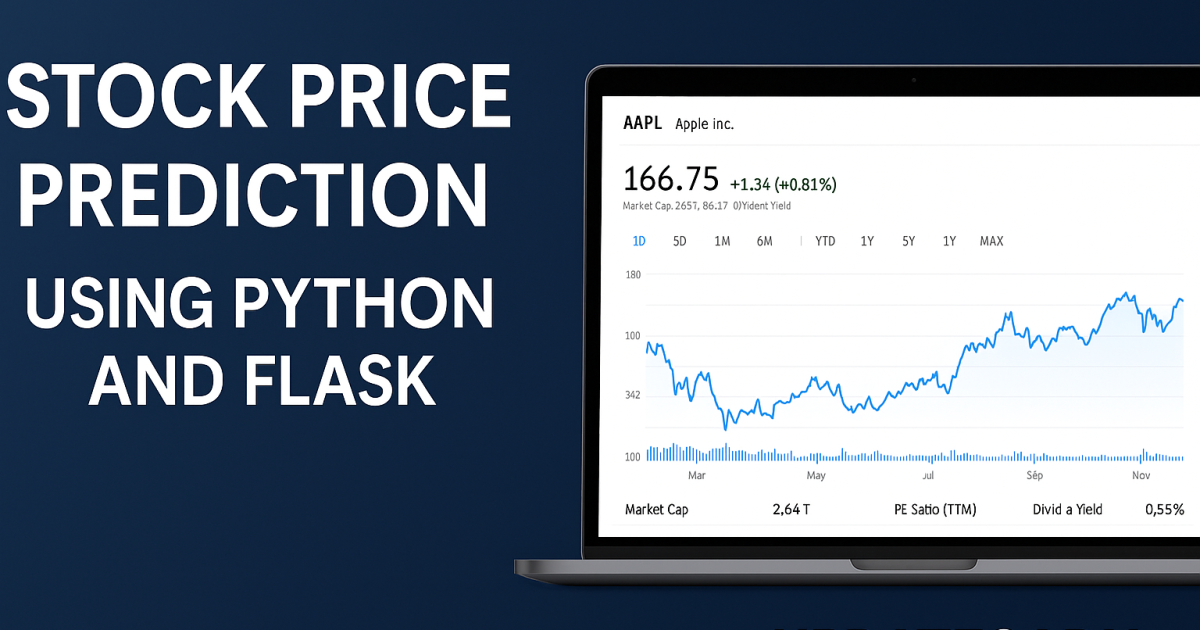 Stock Price Prediction Web App Using Python & Flask Real-Time - Stock Price Prediction Web App Using Python