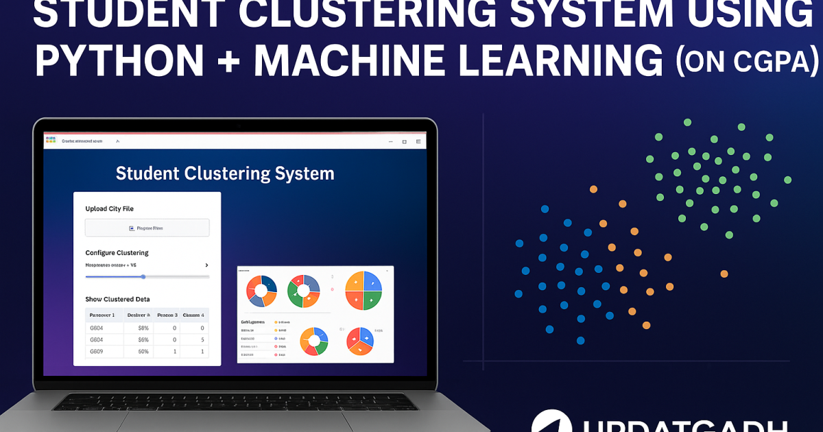 Student Clustering System using Python + Machine Learning (on CGPA)