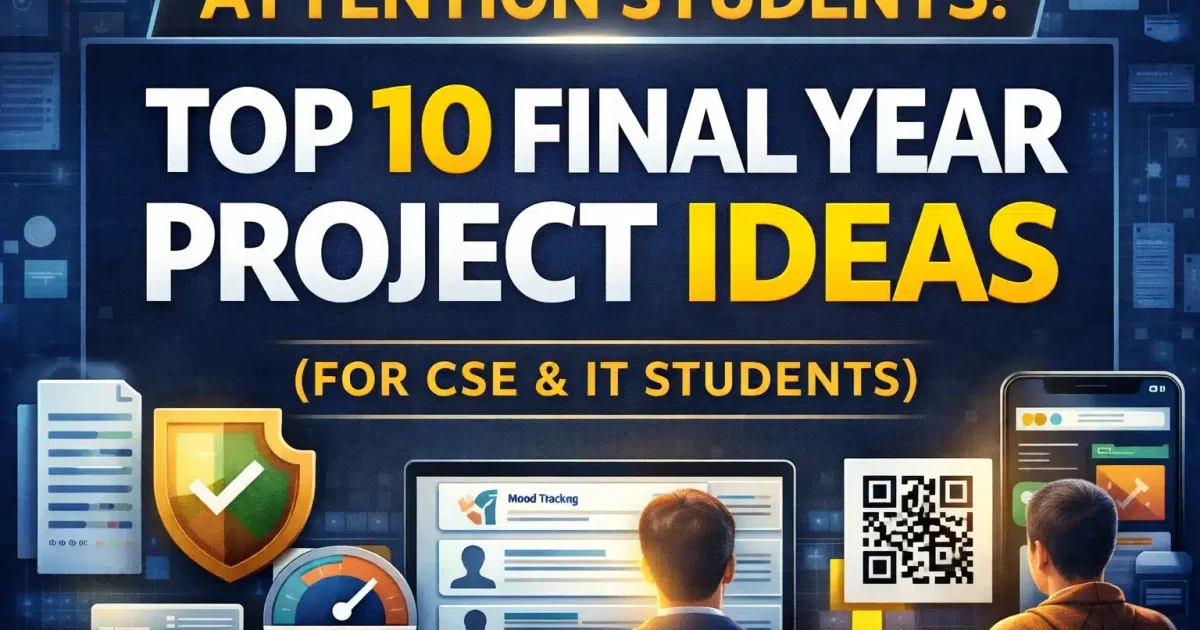 Top 10 Final Year Project Ideas for CSE Students