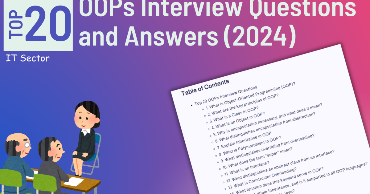 Top 20 OOPs Interview Questions and Answers (2025) - Top 20 OOPs Interview Questions and Answers (2024)