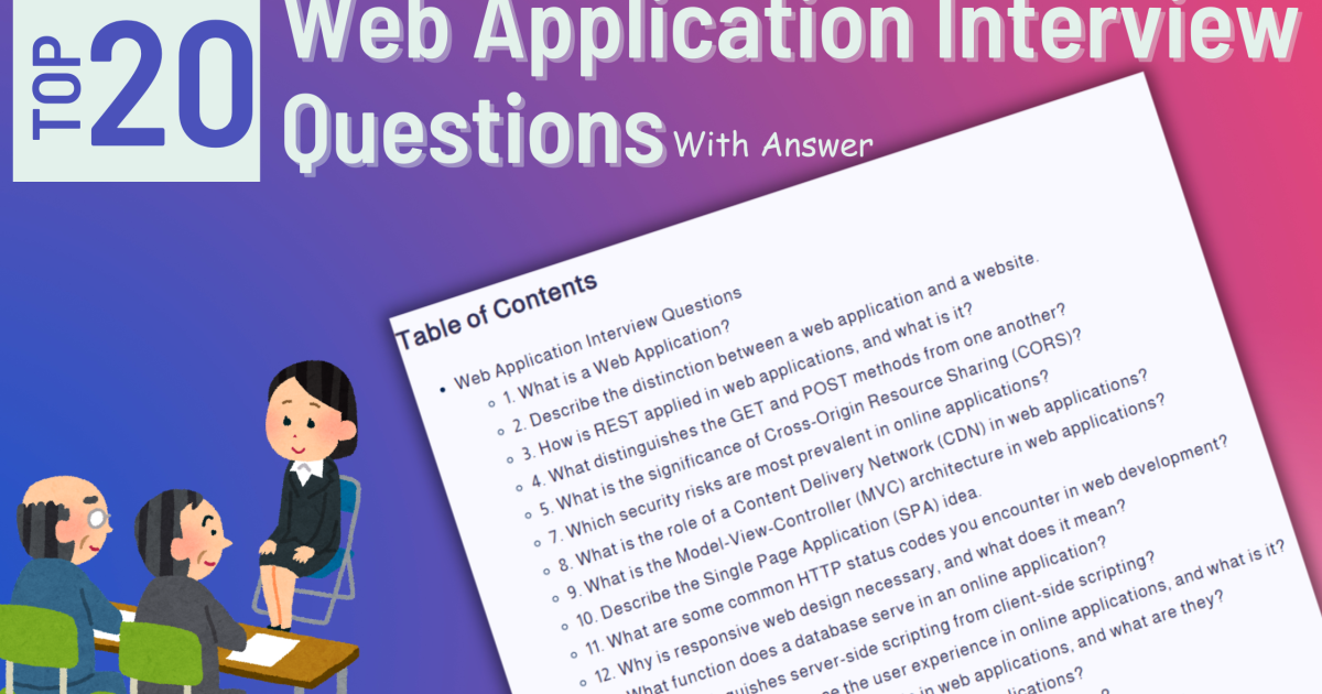 Top 20 Web Application Interview Questions - Top 20 Web Application Interview Questions