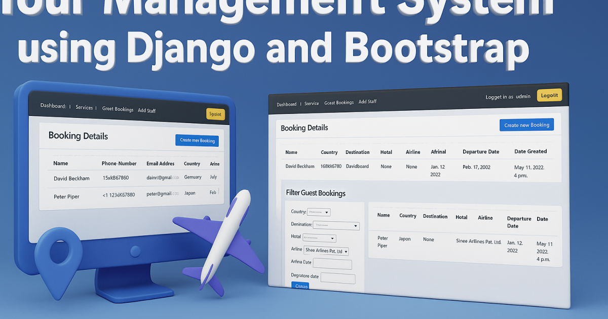 Tour Management System using Django and Bootstrap