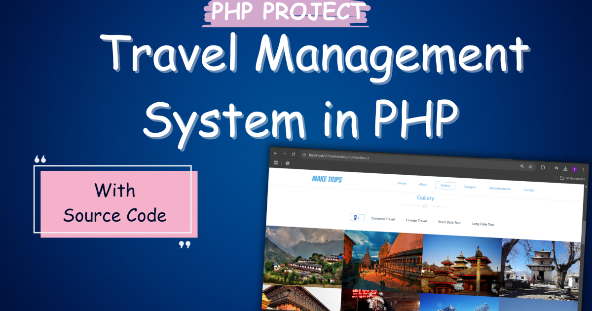 Travel Management System in PHP With Source Code - Travel Management System in PHP With Source Code
