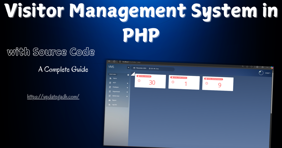 Visitor Management System in PHP with Source Code - Visitor Management System in PHP with Source Code