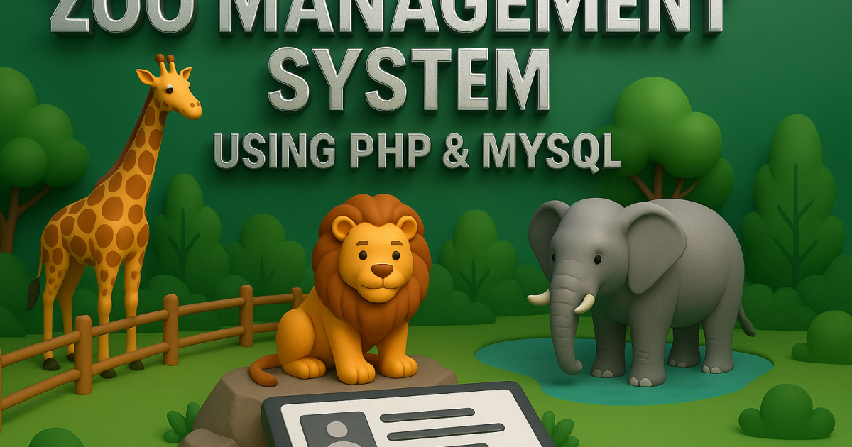 Zoo Management System Using PHP & MYSQL