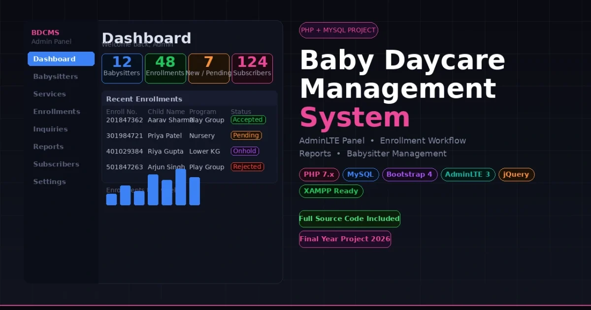 Baby Daycare Management System