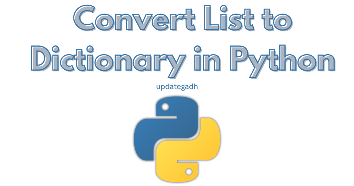 Convert List to Dictionary in Python