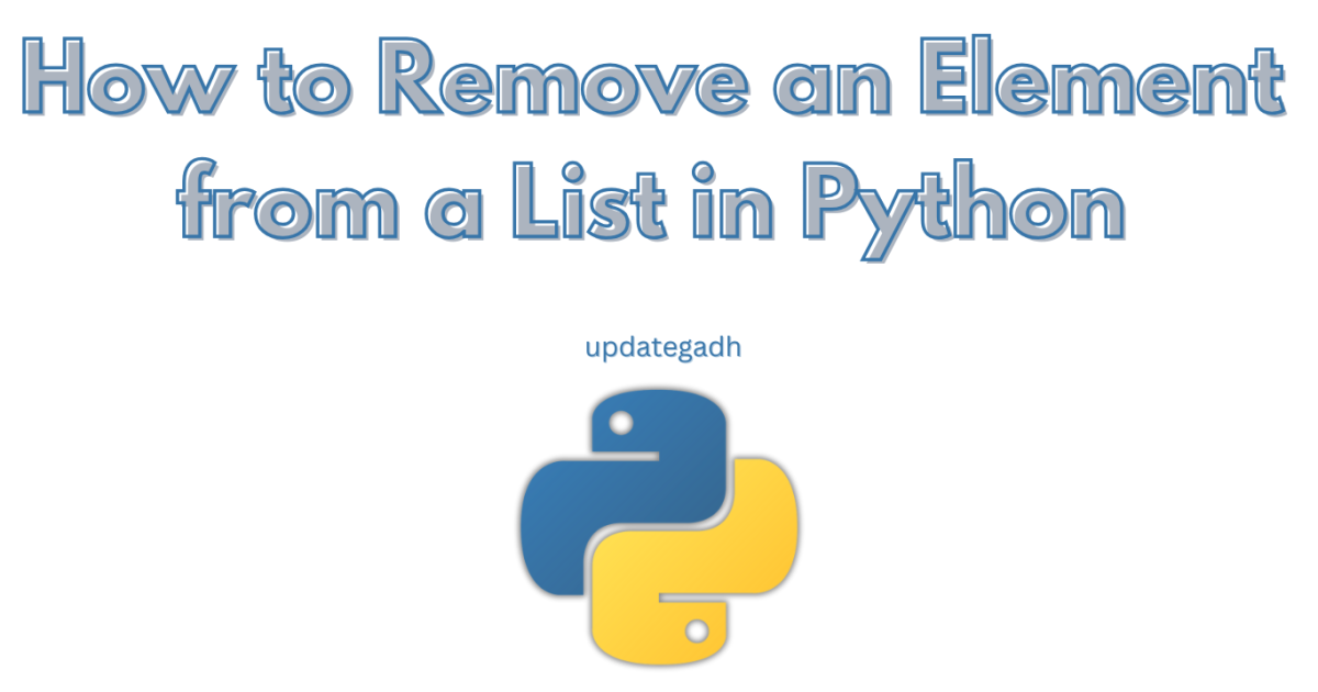 How to Remove an Element from a List in Python