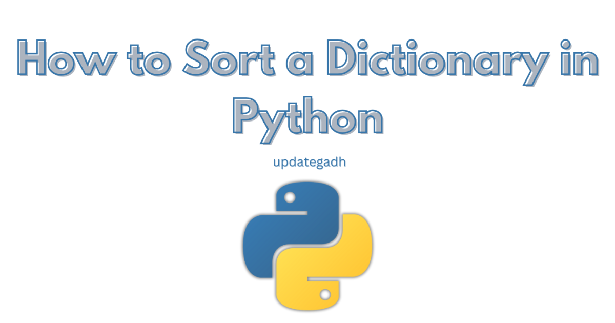 How to Sort a Dictionary in Python