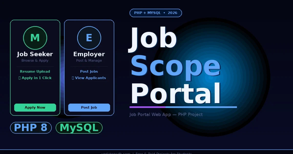 Job Portal Web Application in PHP MySQL with Source Code 2026