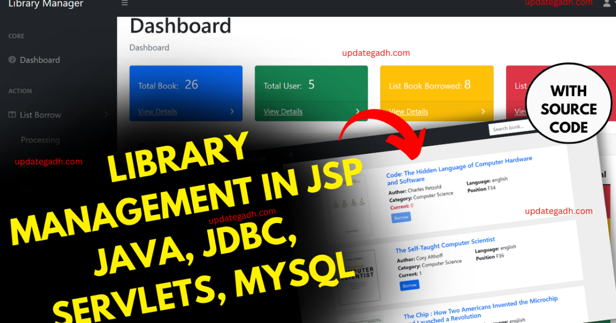 library management system in JSP